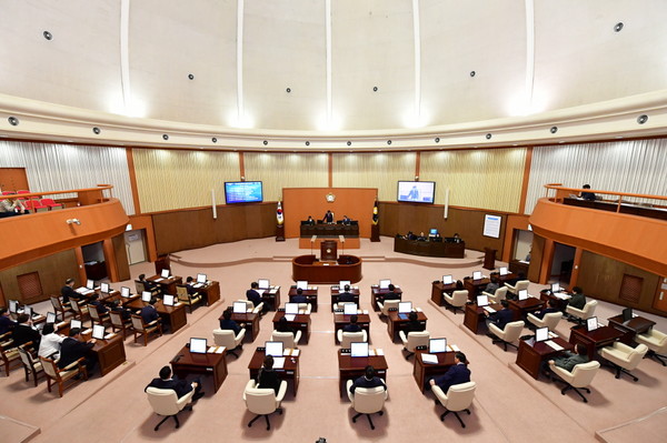 진주시의회 본회의장[자료사진]